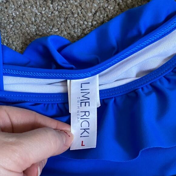 Blue Limericki Swimwear Tankini Top- Size Large - Picture 3 of 3